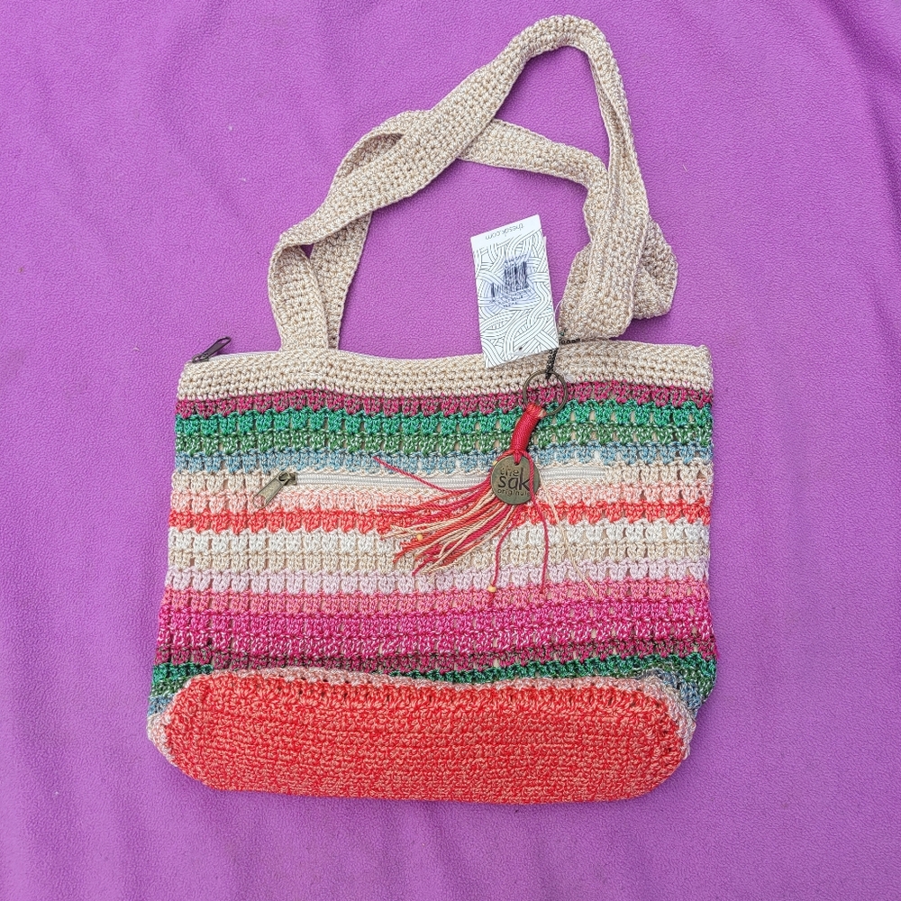 The Sak Boho Rainbow Hand Crochetted Bag